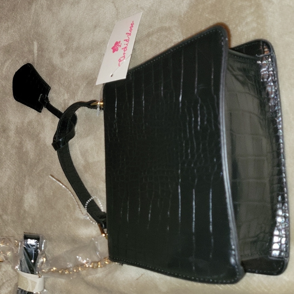 Black orchid love purse